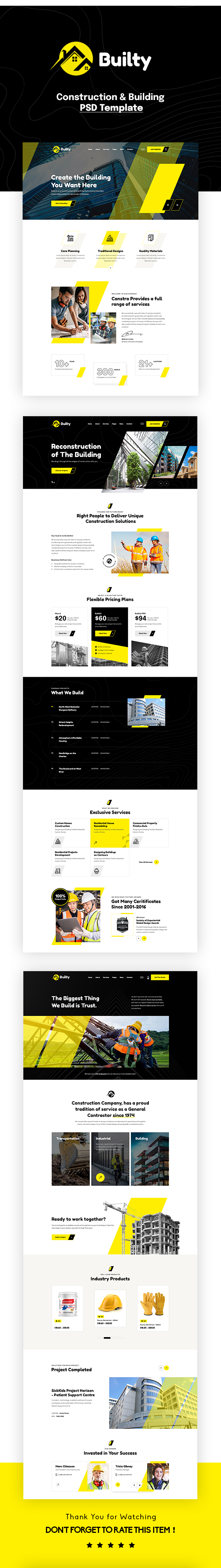 Builty | Construction & Building PSD Template